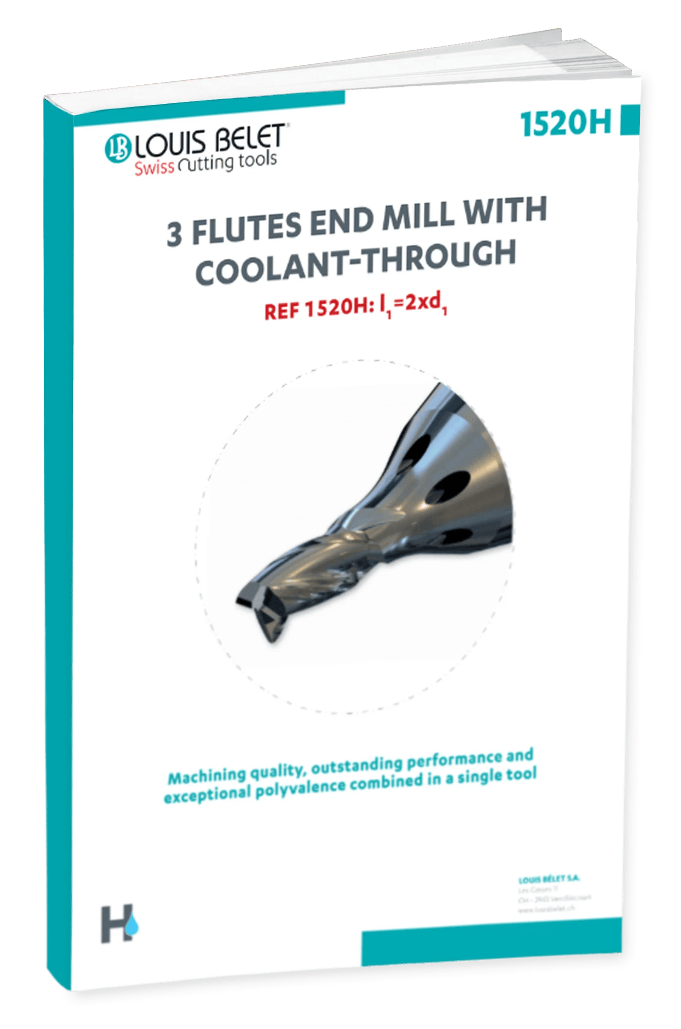 17. Louis Belet - 1520H-end-mill- Through Coolant 3 Flute